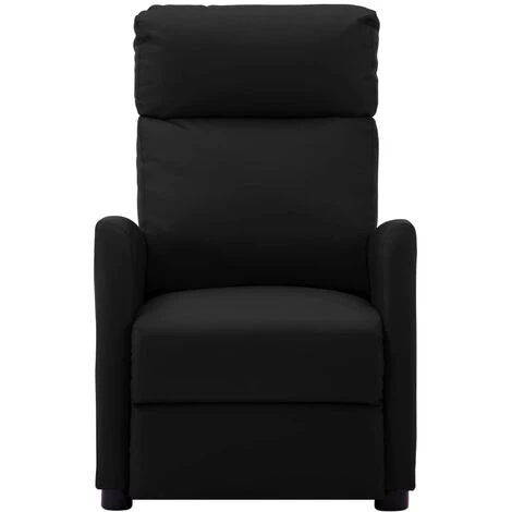 TRUE DEAL Fauteuil Inclinable Noir Similicuir 4 TRUE DEAL Fauteuil Inclinable Noir Similicuir – Image 2