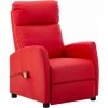 TRUE DEAL Fauteuil De Massage Inclinable Rouge Similicuir -Pas Cher Fauteuil Magasin 26301322 1