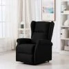 TRUE DEAL Fauteuil Inclinable Noir Tissu