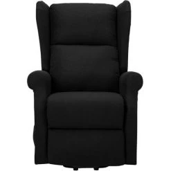 TRUE DEAL Fauteuil De Massage Inclinable Noir Tissu -Pas Cher Fauteuil Magasin 26301331 4