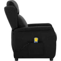 TRUE DEAL Fauteuil Inclinable De Massage Noir Tissu -Pas Cher Fauteuil Magasin 26301365 3