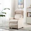TRUE DEAL Fauteuil Inclinable De Massage Crème Tissu -Pas Cher Fauteuil Magasin 26301373 1
