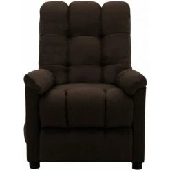TRUE DEAL Fauteuil Inclinable De Massage Marron Foncé Tissu -Pas Cher Fauteuil Magasin 26301383 3