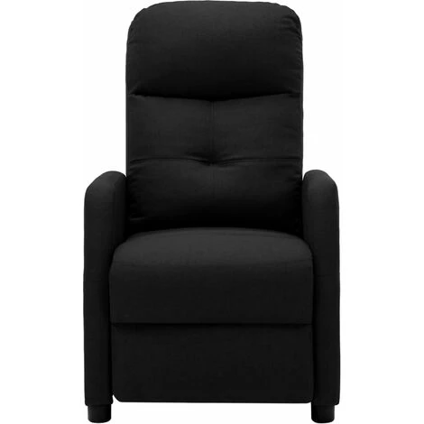 TRUE DEAL Fauteuil Inclinable Noir Tissu 5 TRUE DEAL Fauteuil Inclinable Noir Tissu – Image 3
