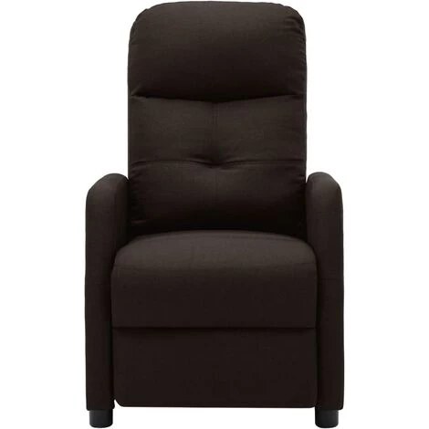 TRUE DEAL Fauteuil Inclinable Marron Foncé Tissu 5 TRUE DEAL Fauteuil Inclinable Marron Foncé Tissu – Image 3