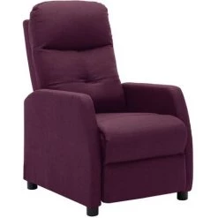 TRUE DEAL Fauteuil Inclinable Violet Tissu -Pas Cher Fauteuil Magasin 26301403 2