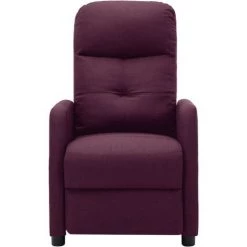 TRUE DEAL Fauteuil Inclinable Violet Tissu -Pas Cher Fauteuil Magasin 26301403 4