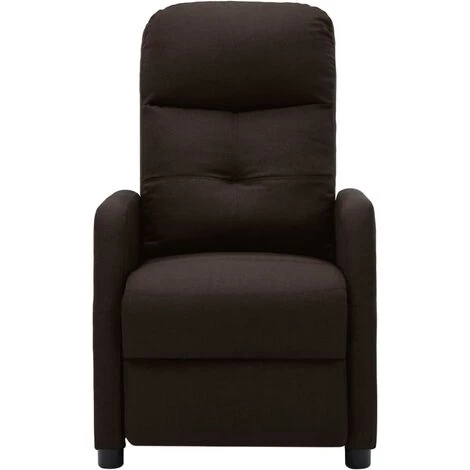 TRUE DEAL Fauteuil Inclinable De Massage Marron Foncé Tissu 5 TRUE DEAL Fauteuil Inclinable De Massage Marron Foncé Tissu – Image 3