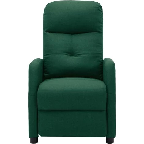 TRUE DEAL Fauteuil Inclinable De Massage Vert Foncé Tissu 5 TRUE DEAL Fauteuil Inclinable De Massage Vert Foncé Tissu – Image 3