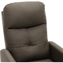 TRUE DEAL Fauteuil Inclinable De Massage Taupe Tissu -Pas Cher Fauteuil Magasin 26301419 5