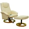 TRUE DEAL Fauteuil De Massage Avec Repose-pied Crème Similicuir 2 TRUE DEAL Fauteuil De Massage Avec Repose-pied Crème Similicuir -Pas Cher Fauteuil Magasin 26371939 1