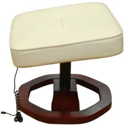 TRUE DEAL Fauteuil De Massage Avec Repose-pied Crème Similicuir 7 TRUE DEAL Fauteuil De Massage Avec Repose-pied Crème Similicuir -Pas Cher Fauteuil Magasin 26371939 2