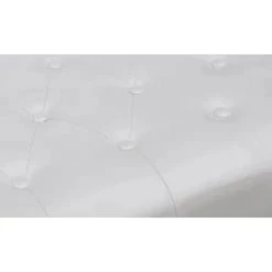 TRUE DEAL Fauteuil Chesterfield Avec Ottoman Assorti Blanc -Pas Cher Fauteuil Magasin 26372027 4