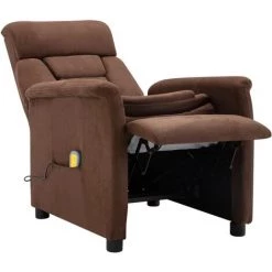 Fauteuil Inclinable De Massage Similicuir Daim Marron VidaXL 9 Fauteuil Inclinable De Massage Similicuir Daim Marron VidaXL -Pas Cher Fauteuil Magasin 26405134 3