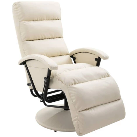 ASUPERMALL Fauteuil Inclinable TV Creme Similicuir 3 ASUPERMALL Fauteuil Inclinable TV Creme Similicuir