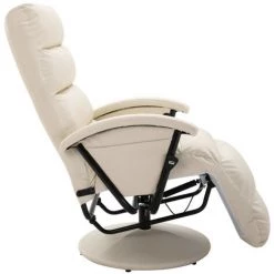 ASUPERMALL Fauteuil Inclinable TV Creme Similicuir 9 ASUPERMALL Fauteuil Inclinable TV Creme Similicuir -Pas Cher Fauteuil Magasin 26425641 3
