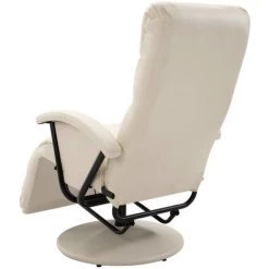 ASUPERMALL Fauteuil Inclinable TV Creme Similicuir 11 ASUPERMALL Fauteuil Inclinable TV Creme Similicuir -Pas Cher Fauteuil Magasin 26425641 5