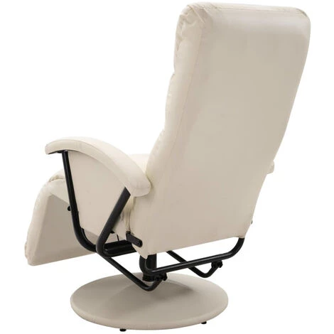 ASUPERMALL Fauteuil Inclinable TV Creme Similicuir 7 ASUPERMALL Fauteuil Inclinable TV Creme Similicuir – Image 5