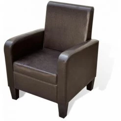 ASUPERMALL Fauteuil Cuir Artificiel Marron