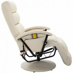 TRUE DEAL Fauteuil De Massage TV Blanc Crème Similicuir 10 TRUE DEAL Fauteuil De Massage TV Blanc Crème Similicuir -Pas Cher Fauteuil Magasin 26660940 4