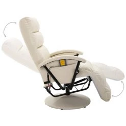 TRUE DEAL Fauteuil De Massage TV Blanc Crème Similicuir 11 TRUE DEAL Fauteuil De Massage TV Blanc Crème Similicuir -Pas Cher Fauteuil Magasin 26660940 5