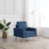 TRUE DEAL Fauteuil Bleu Tissu 1 TRUE DEAL Fauteuil Bleu Tissu -Pas Cher Fauteuil Magasin 26661705 1