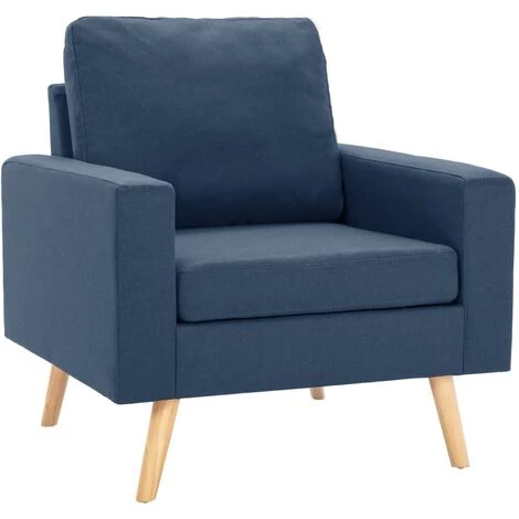 TRUE DEAL Fauteuil Bleu Tissu 4 TRUE DEAL Fauteuil Bleu Tissu – Image 2