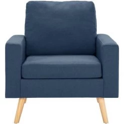 TRUE DEAL Fauteuil Bleu Tissu 9 TRUE DEAL Fauteuil Bleu Tissu -Pas Cher Fauteuil Magasin 26661705 3