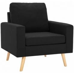TRUE DEAL Fauteuil Noir Tissu -Pas Cher Fauteuil Magasin 26661711 2