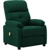 TRUE DEAL Fauteuil De Massage Vert Foncé Tissu -Pas Cher Fauteuil Magasin 26661845 1