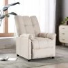 TRUE DEAL Fauteuil Inclinable Crème Tissu 2 TRUE DEAL Fauteuil Inclinable Crème Tissu -Pas Cher Fauteuil Magasin 26661882 1
