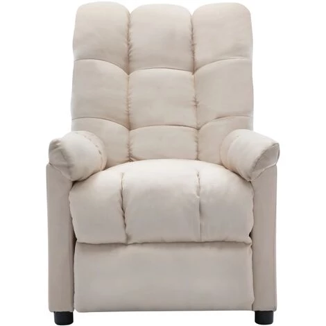 TRUE DEAL Fauteuil Inclinable Crème Tissu 5 TRUE DEAL Fauteuil Inclinable Crème Tissu – Image 3
