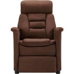 TRUE DEAL Fauteuil Inclinable Marron Similicuir Daim 10 TRUE DEAL Fauteuil Inclinable Marron Similicuir Daim -Pas Cher Fauteuil Magasin 26682105 4