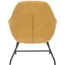 MILIBOO Fauteuil En Tissu Effet Velours Jaune Moutarde MAYNE - Jaune Velours -Pas Cher Fauteuil Magasin 26758450 4