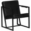 TRUE DEAL Fauteuil Noir Cuir Véritable