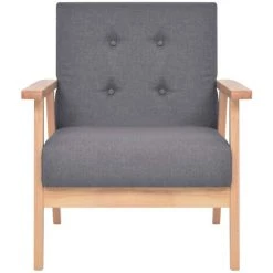 ASUPERMALL Fauteuil Gris Fonce Tissu -Pas Cher Fauteuil Magasin 26961258 3