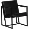 ASUPERMALL Fauteuil Noir Cuir Veritable