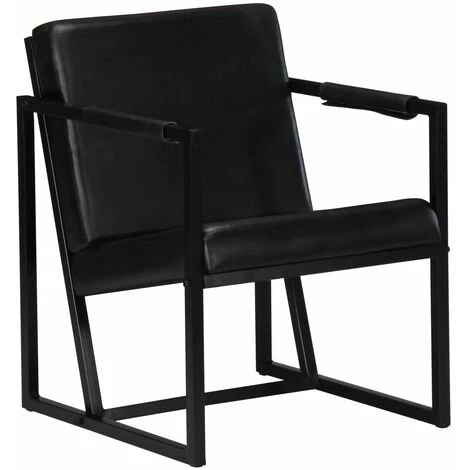 ASUPERMALL Fauteuil Noir Cuir Veritable 3 ASUPERMALL Fauteuil Noir Cuir Veritable