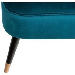 Fauteuil En Velours Naova Bleu Atmosphera 6 Fauteuil En Velours Naova Bleu Atmosphera -Pas Cher Fauteuil Magasin 26971341 2