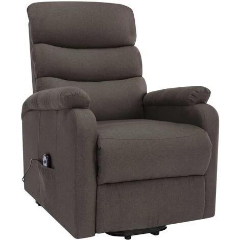 Fauteuil Inclinable De Massage Tissu Taupe Modèle 2 VidaXL 4 Fauteuil Inclinable De Massage Tissu Taupe Modèle 2 VidaXL – Image 2