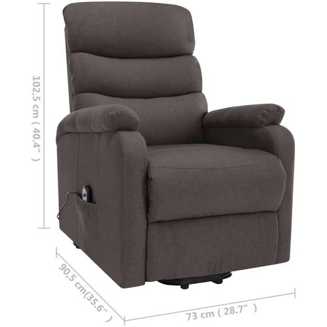 Fauteuil Inclinable De Massage Tissu Taupe Modèle 2 VidaXL 5 Fauteuil Inclinable De Massage Tissu Taupe Modèle 2 VidaXL – Image 3