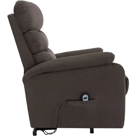 Fauteuil Inclinable De Massage Tissu Taupe Modèle 2 VidaXL 6 Fauteuil Inclinable De Massage Tissu Taupe Modèle 2 VidaXL – Image 4