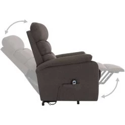 Fauteuil Inclinable De Massage Tissu Taupe Modèle 2 VidaXL 11 Fauteuil Inclinable De Massage Tissu Taupe Modèle 2 VidaXL -Pas Cher Fauteuil Magasin 26980044 5