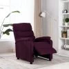 Fauteuil Inclinable Tissu Violet VidaXL