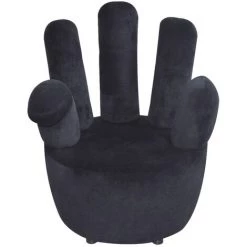 Chaise En Forme De Main Velours Noir VidaXL 8 Chaise En Forme De Main Velours Noir VidaXL -Pas Cher Fauteuil Magasin 2707274 2