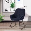 HOMEINBOX Fauteuil Revêtement En Tissu Bleu Chaise à Bascule Bent Structure En Bois Métal Avec Pieds En Bois Massif 4188 -Pas Cher Fauteuil Magasin 27166234 1