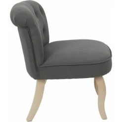 ALTOBUY NORA - Fauteuil Avec Dossier Capitonné Coloris Gris - Gris -Pas Cher Fauteuil Magasin 27209163 3