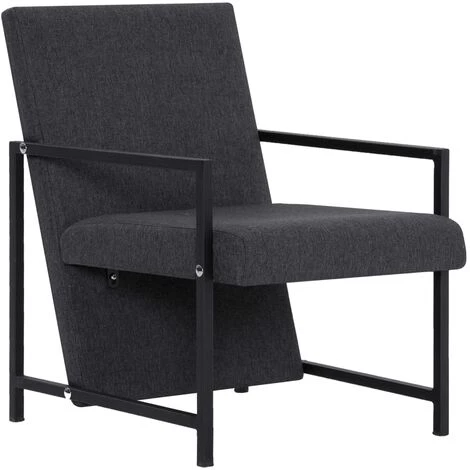 Topdeal Fauteuil Gris Tissu 5 Topdeal Fauteuil Gris Tissu – Image 3