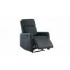 HOMIFAB Fauteuil Relax électrique En Tissu Anthracite Et Simili Cuir Noir Mat - Collection Côme - Gris Anthracite -Pas Cher Fauteuil Magasin 27240706 1