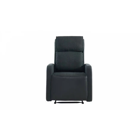 HOMIFAB Fauteuil Relax électrique En Tissu Anthracite Et Simili Cuir Noir Mat - Collection Côme - Gris Anthracite 5 HOMIFAB Fauteuil Relax électrique En Tissu Anthracite Et Simili Cuir Noir Mat - Collection Côme - Gris Anthracite – Image 3